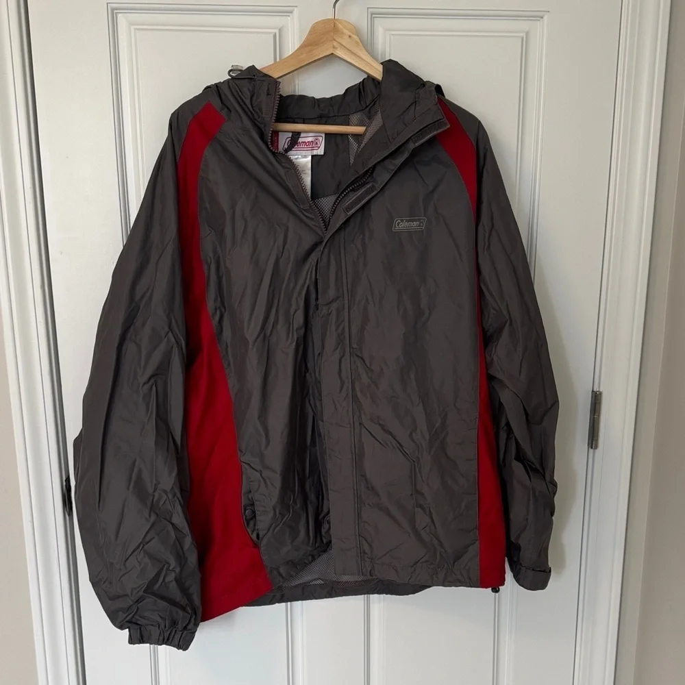 Coleman Red and Gray Windbreaker Jacket
